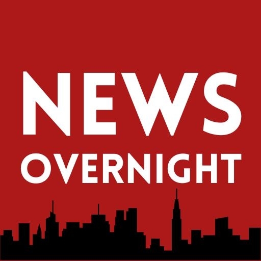 news overnight logo with new york city skyline in background